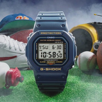 CASIO 卡西歐 G-SHOCK 經典方形電子錶 新年開運 送禮推薦-復古藍 DW-5600RB-2