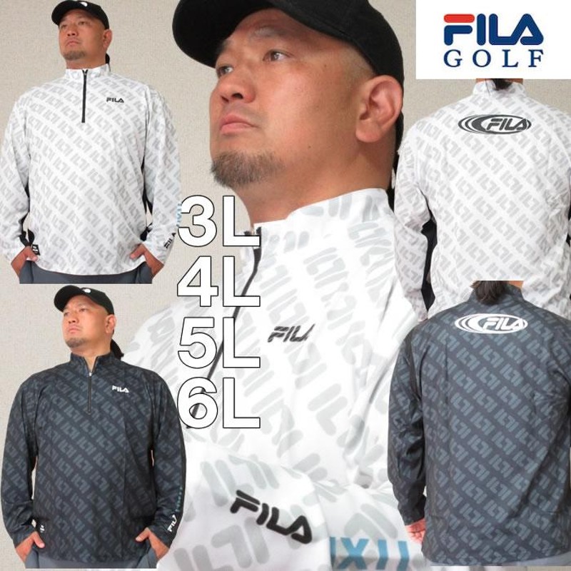 大きいサイズ メンズ FILA GOLF-ハーフジップ長袖シャツ（メーカー取寄）フィラゴルフ 3L 4L 5L 6L ゴルフウェア |  LINEショッピング