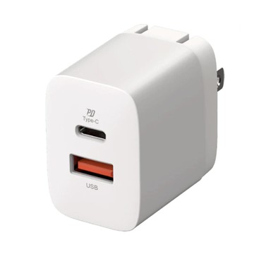 SP 廣穎 QM16 20W PD+QC雙孔快充充電器 附多國轉接頭 白色 旅行充電首選  1個