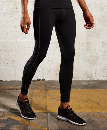 Superdry Men's Men's Sports Athletic Runner Leggings Black - Size: S