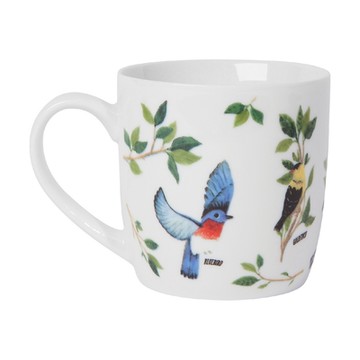 《NOW》瓷製馬克杯-鳥語400ml-- 水杯 茶杯 咖啡杯 聖誕交換禮物