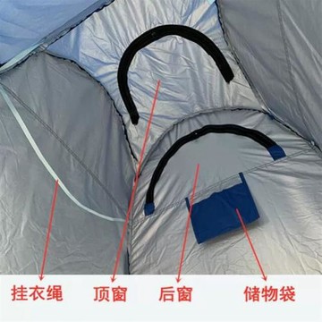 戶外便攜式洗澡帳篷折疊速開臨時廁所防風保暖釣魚小帳篷單人廠家