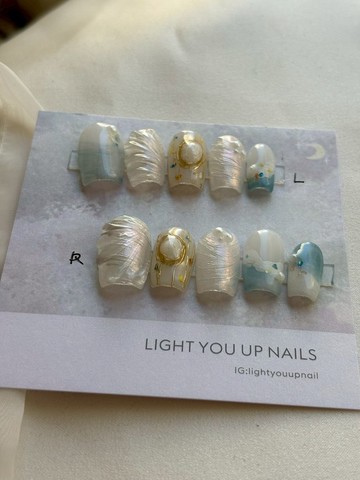 微光貝殼 甲片 /穿戴甲/訂製美甲貼片