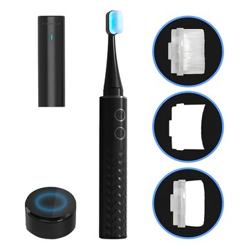 FUTURE LAB. 未來實驗室 Cold White 冷光白齒刷 附刷頭 3個  黑色  1組