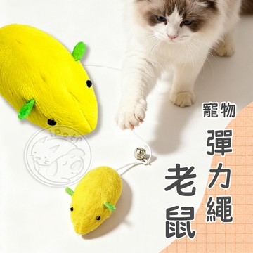 【汪喵派對】寵物彈力繩老鼠 寵物玩具 逗貓玩具 寵物貓玩具 貓玩具 貓咪玩具 逗貓繩玩具 綁繩貓玩具 老鼠玩具