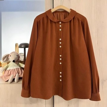 細燈芯絨簡約舒適襯衫940438A