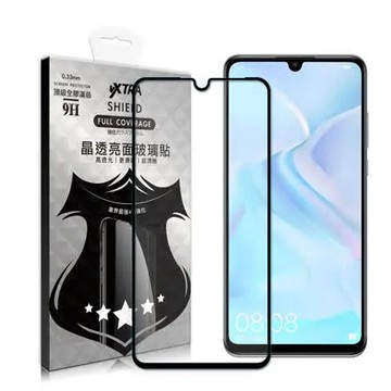 VXTRA 全膠貼合 華為 HUAWEI nova 4e 滿版疏水疏油9H鋼化頂級玻璃膜(黑) 玻璃貼