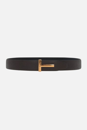 TOM FORD T Icon textured leather reversible belt Man