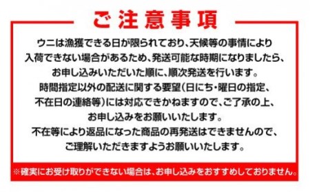 先行予約 羅臼産 折うに 120g 北海道知床羅臼産 天然 エゾバフンうに（特上） UNI-0105