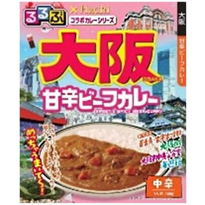 ハチ食品 るるぶ×Hachiコラボシリーズ 大阪甘辛ビーフカレー 中辛 180g×20個入