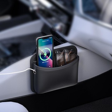 汽車內置物盒箱粘貼式多功能袋車門放手機儲物架懸掛車子里收納盒