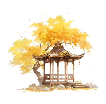 深秋杏閣 PET 紙膠帶