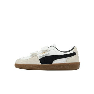 Puma 休閒鞋 Palermo Lth V PS 中童 米白 魔鬼氈 膠底 402003-01
