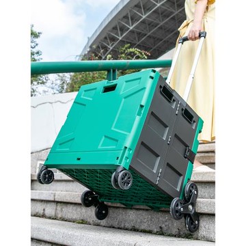 買菜小拉車折疊購物車家用收納靜音輕便戶外推車爬樓梯便攜萬向輪