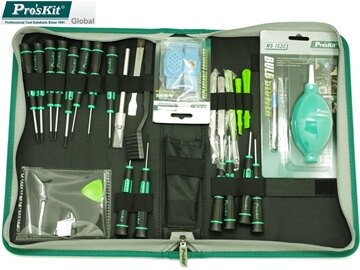 又敗家@台灣Pro'sKit寶工原廠Apple工程師維修工具26件組1PK-ST23-1501(含五星起子.一字/十字起子.氣吹.抗靜電手環)蘋果原廠授權維修中心神X國際子公司優X專用拆機工具組神X優Xapple原廠蘋果授權維修專用拆機工具組適iphone愛瘋ipad ipod air pro macbook 5星起子螺絲起子防靜電環【全館299超取免運】【APP下單點數4倍送】