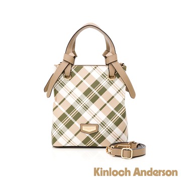 【金安德森】KNOT經典格紋直式小方包-奶茶