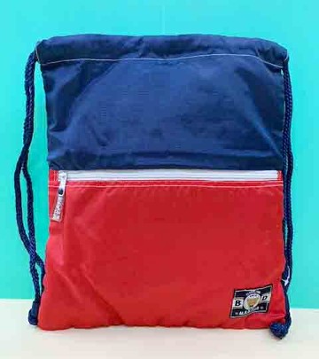 【震撼精品百貨】M.B.D.CLUB 泰迪熊 泰迪熊日本防水後背帶/束口後杯袋-紅藍#63820 震撼日式精品百貨