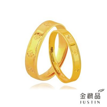 金緻品 黃金對戒 海棠之約 1.68錢