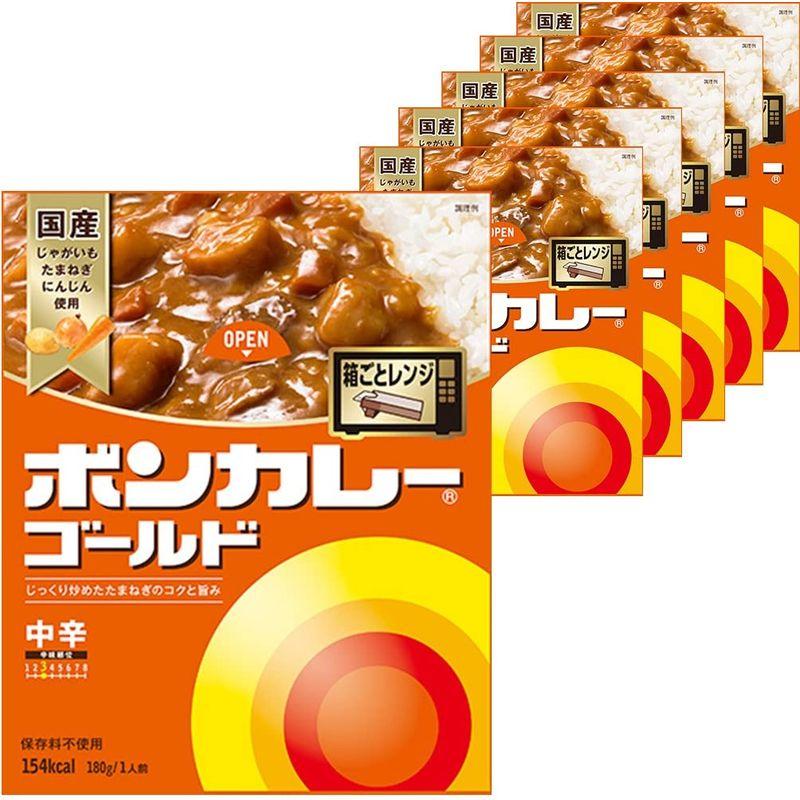 ボンカレーゴールド中辛 （6個セット）おまけ付