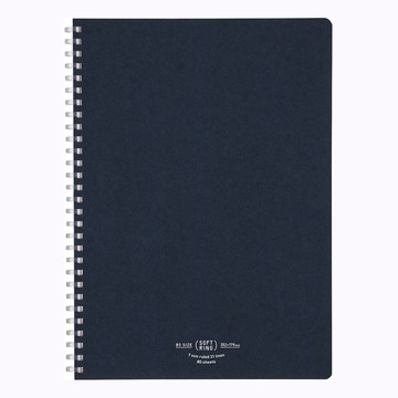 KOKUYO SOFT軟線圈筆記本 [Natural]A罫80張  藍色  1本