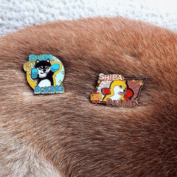 倉屋新品 阿柴小拳館/拳擊系列 柴犬 冰箱貼/匙圈吊飾徽章