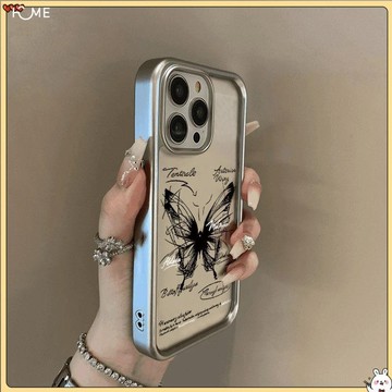 iphone18pro防摔手機殼.相框素描蝴蝶適用蘋果17/16手機殼iphone15pro全包14軟11/13/12