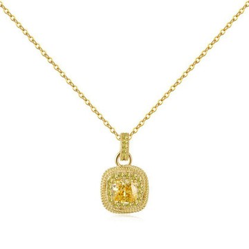 優惠活動 [現貨商品]【焦糖小姐Ms caramelo 】925純銀 黃色鋯鍊及白色鋯石項鍊