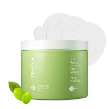 FRUDIA 【有拭無孔】青葡萄毛孔潔淨調理棉片170ml(70片罐裝)