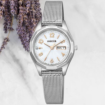 CITIZEN星辰 Wicca 少女系列 太陽能 時尚水晶腕錶 26.5mm / KH3-517-11