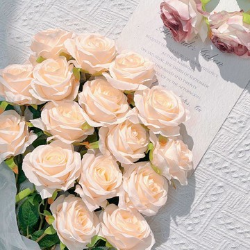 【台灣出貨】🌼ins假玫瑰花仿真花束擺件插花拍照高顏值diy禮物碎冰藍客廳裝飾居家裝飾  仿真花 拍照道具 人造花