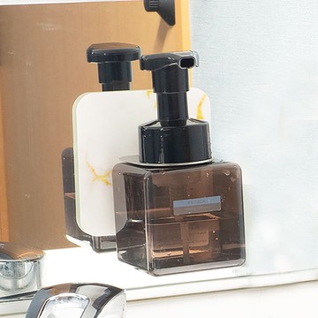 泡沫洗衣機牛奶架 Otel 魔術粘鉤泡沫肥皂瓶架孔直徑 43 毫米泡沫肥皂瓶架大理石紋章銀色