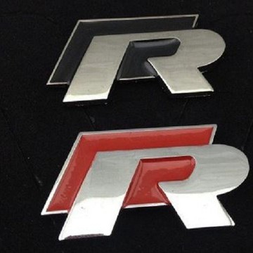 vw golf 高質感車標 r貼標 rline 貼標 車身標 後車箱貼 黑色 紅色 沂軒精品