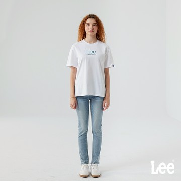 Lee 433 彈性修身高腰窄管牛仔褲 女 淺藍洗水 LB517064216