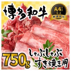 訳アリ!博多和牛しゃぶしゃぶすき焼き750gセット(大任町)