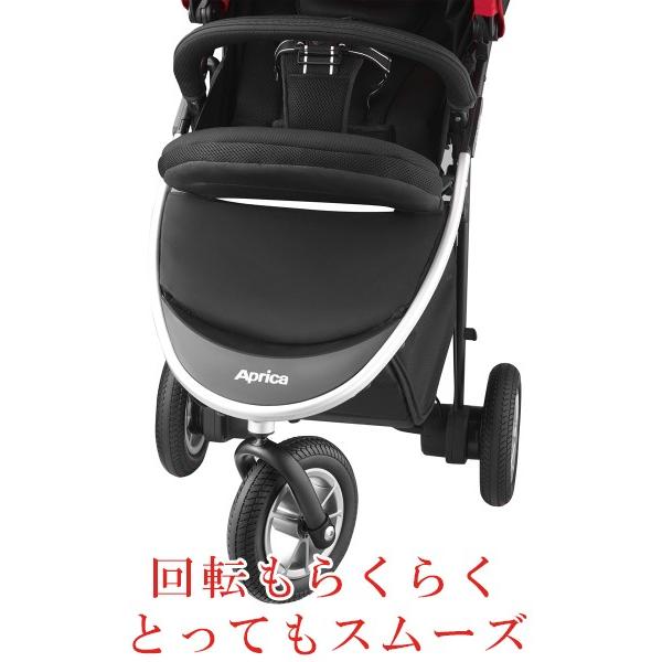 A形 背面式 生後1ヶ月〜3歳頃まで アップリカ スムーヴAB Aprica smooove AB 3輪バギー