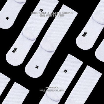 MOOSINA × RAFAC SOCKS – WHITE VER –