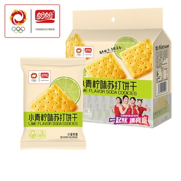 盼盼小青檸味蘇打餅幹休閒宿捨零食餅幹450g獨立包裝