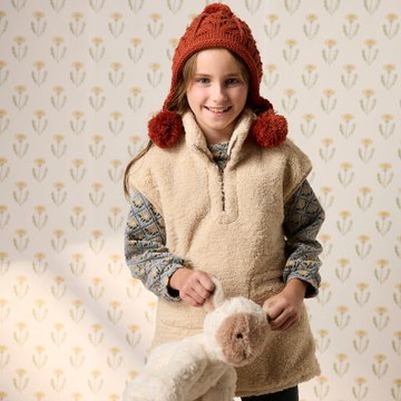 PIPPY氣質森林系小立領無袖腰身抽繩背心 卡其-155