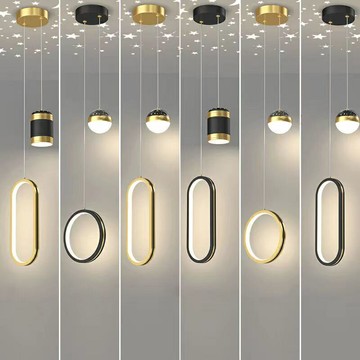 主臥室床頭吊燈簡約現代輕奢北歐滿天星投影長線小吊燈