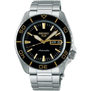 SEIKO 精工 5 Sports SKX 潛水風格旗復刻版機械錶/黑/42.5mm (4R36-16D0D/SRPK99K1)SK003