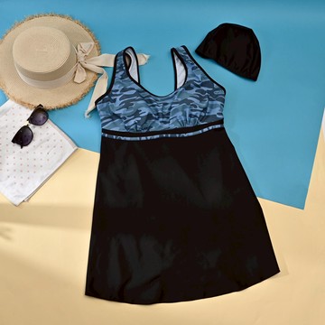 【廠商直送】YA490-加大碼連身裙裝-花