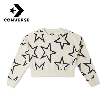 【Converse官方旗艦店】長袖T恤_短版_女性_10027033-A01