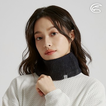 ADISI 雙色針織Oceanpure抗菌二用保暖脖圍 AS25034 石墨藍