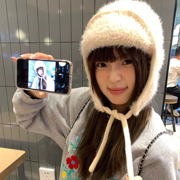 「小確幸 新品首賣」韓版秋冬雷鋒帽 飛行帽 秋冬護耳帽 加絨保暖包頭帽 顯臉小飛行員帽子 毛絨保暖針織帽女冬季防寒加