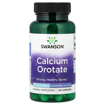 Swanson Vitamins, 乳清酸鈣，85 毫克，60 粒膠囊