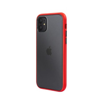 iPhone 11 殼 【個性撞色防摔】iPhone11 手機殼 i11 親膚手感 鏡頭加高 不留指紋(紅+黑鍵)