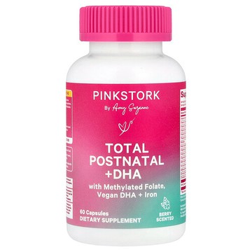 Pink Stork, 綜合產後 + DHA，60 粒膠囊
