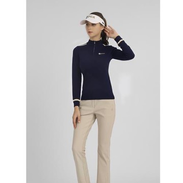 美國PGA 高爾夫女士毛衣外套秋冬22新品羊毛針織衫半拉鏈親膚保暖