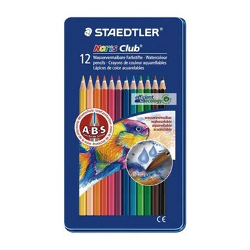 施德樓STAEDTLER水性色鉛筆鐵盒MS14410M12/12色