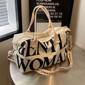 大容量通勤包包女2025新款時尚手提短途旅行包輕便斜挎帆布托特包